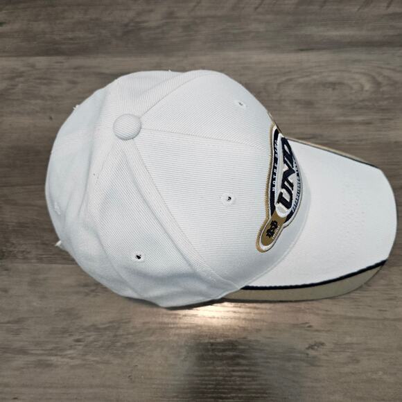 Vintage Notre Dame Strapback Hat Cap 90s White Gold Fighting Irish UND Est 1842 - Picture 8 of 10